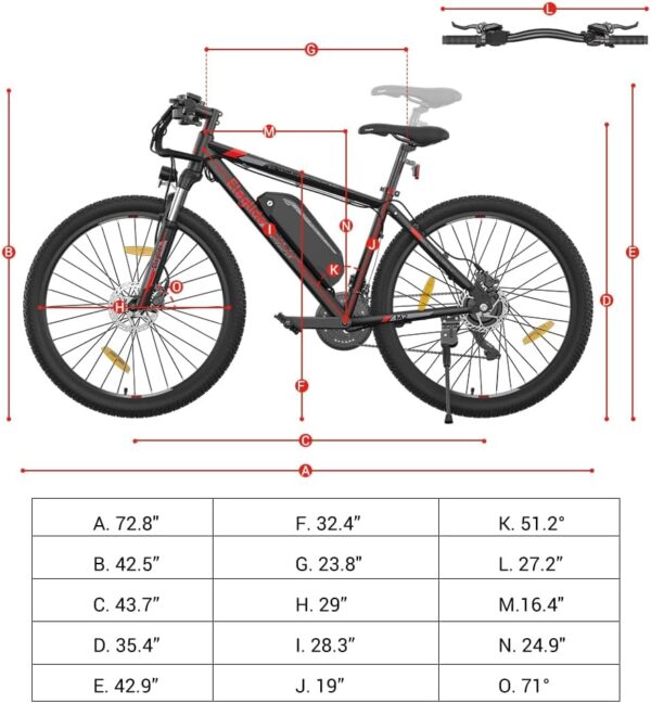 Eleglide M2 Vélo Électrique VTT 27.5''/29" - Batterie Amovible 36V 15Ah, 24 Vitesses, Autonomie 125 km – Image 2