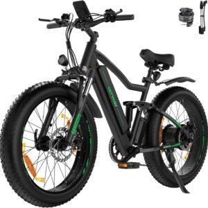 HITWAY Vélo Électrique 26" 4.0 Fat Tire, VTT 250W, Batterie Lithium 48V 15Ah/16Ah