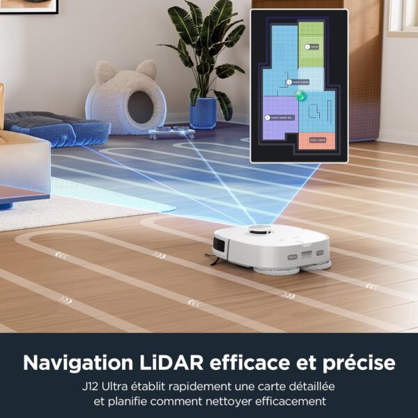 Eureka J12 Ultra – Robot Aspirateur 5000 Pa avec Vidange, Lavage et Séchage Automatique – Image 4