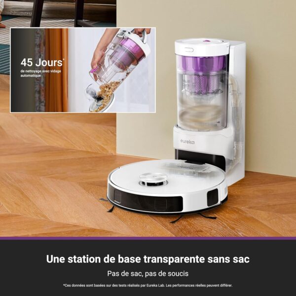 Eureka E20 Plus – Aspirateur Robot 8000 Pa avec Station de Vidange Automatique et Lavage Intelligent – Image 6