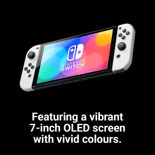 NINTENDO Switch (OLED) Console de Jeux Portables 17,8 cm (7") 64 Go Écran Tactile WiFi Blanc – Image 4