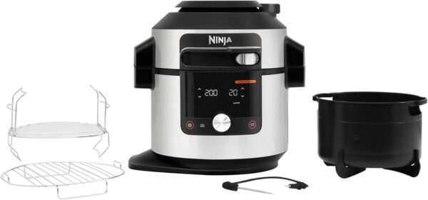Multicuiseur Ninja Foodi MAX Air Fryer, Smart Lid, 14 fonctions de cuisson en 1, 7.5L & CREAMi machine à crème glacée et à desserts glacés, 7 programmes – Image 6