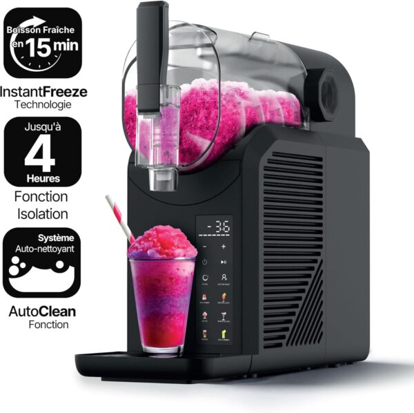 Seeger SuperSlush Machine à Granita - 7-en-1 (Slush, Granité, Cocktails, Frappés) - 2L - 7 Programmes - Noir - SLFR1BK – Image 5