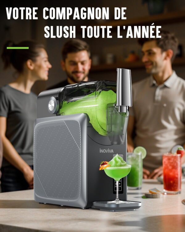INOVIVA Machine à Slush, Pas besoin de glace, Machine à Slushie de 2L pour la maison avec autonettoyage, 5 programmes préréglés, Slushie congelés, Margaritas, Frappés, Milkshake (S1.2 Version) – Image 2