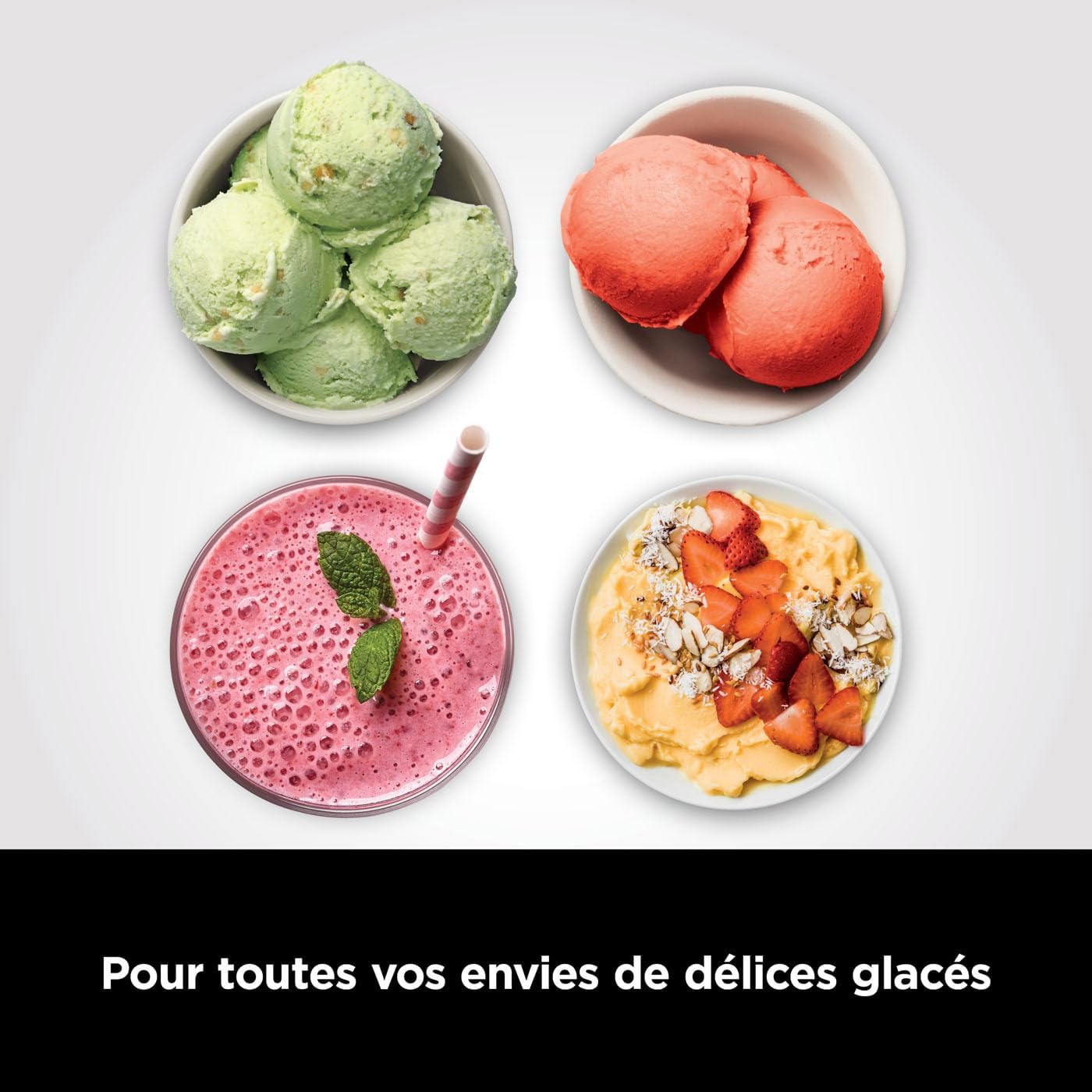 Ninja CREAMi Sorbetière & Fabrique à Desserts Glacés – 3 Pots, 7 Programmes (Crème glacée, Sorbets, Smoothie Bowls, etc.) – 1,4 L – Noir & Cuivre – Image 7