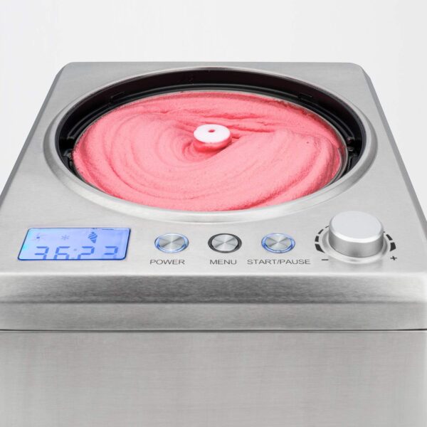 H.Koenig Sorbetière Turbine à Glace Professionnelle HF340, Machine à Glace Electrique 2L, 180 W, Réfrigérante & Maintien du Froid - Sorbet et Crème Glacée – Image 4