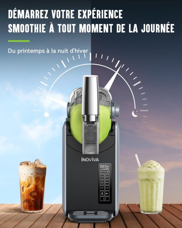 INOVIVA Machine à Slush, Pas besoin de glace, Machine à Slushie de 2L pour la maison avec autonettoyage, 5 programmes préréglés, Slushie congelés, Margaritas, Frappés, Milkshake (S1.2 Version) – Image 3