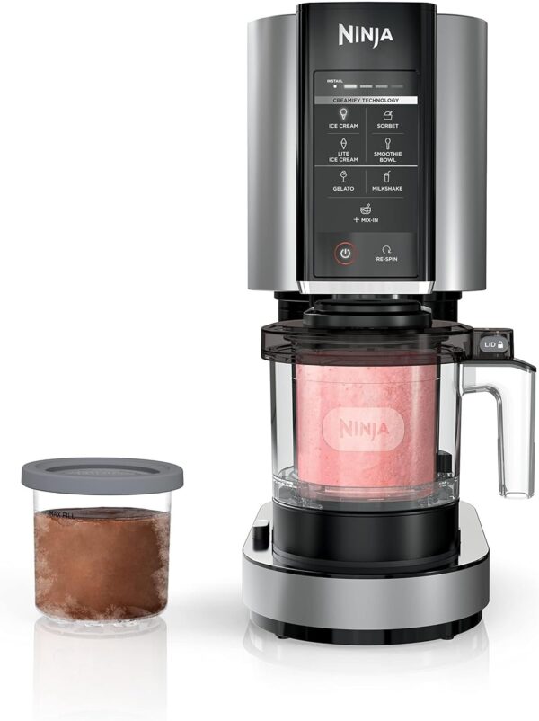 Sorbetière Ninja NC301 CREAMi argentée - 7 programmes pour glaces et sorbets maison