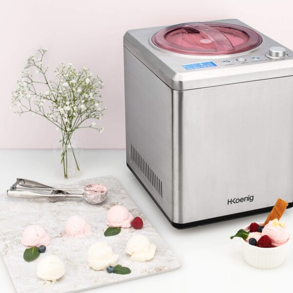 Sorbetière professionnelle H.Koenig HF340 inox - Cuve 2L avec maintien du froid