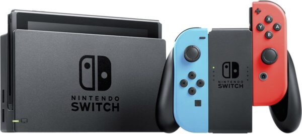 Nintendo Console Switch avec Joy-Con bleu néon et rouge néon – Image 3