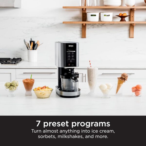 Ninja NC301 Creami, crème glacée, gelato, milkshake, sorbet et smoothie, 7 programmes One-Touch, argent – Image 10