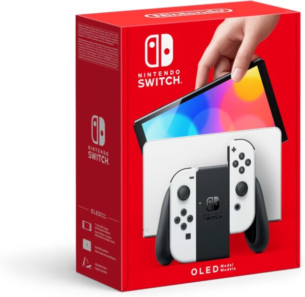 Nintendo Switch OLED Blanche - Console et manettes blanches avec écran OLED 7 pouces