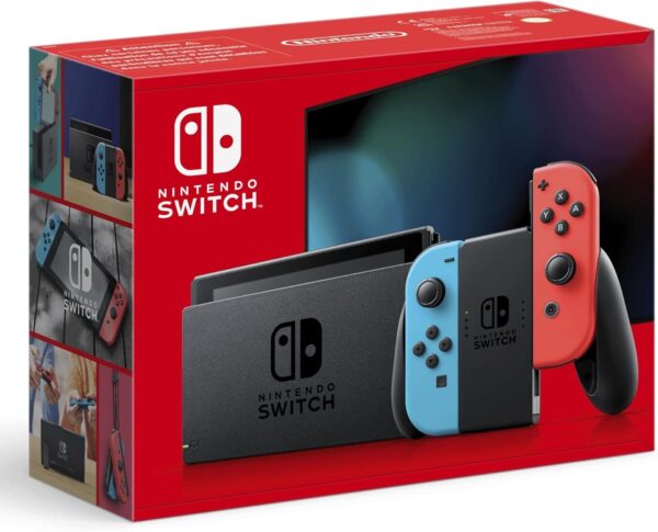 Console Nintendo Switch avec Joy-Con Bleu Néon et Rouge Néon - Mode portable et TV