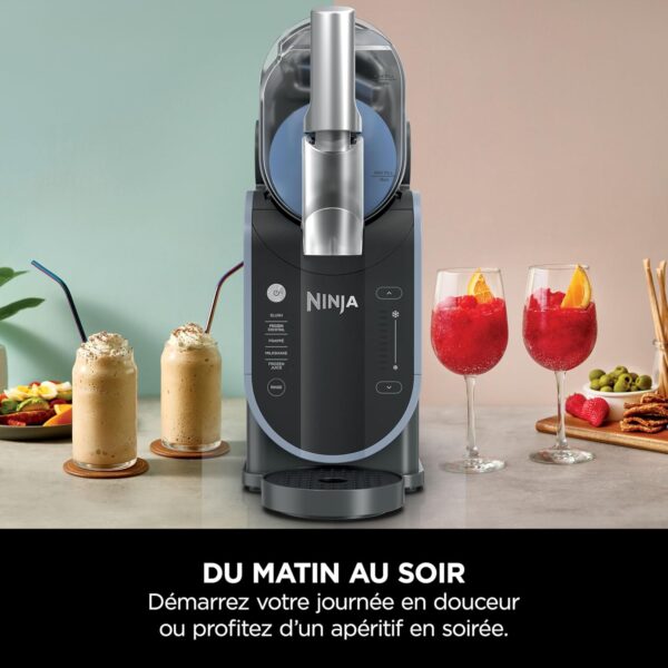 Ninja SLUSHi – Machine à Boissons Glacées (Granités, Cocktails, Frappés, Milkshakes) – 1,9 L – Sans Glace ni Préparation – Bleu & Gris – FS301EU – Image 3