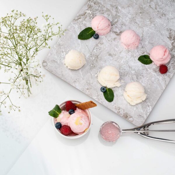H.Koenig Sorbetière Turbine à Glace Professionnelle HF340, Machine à Glace Electrique 2L, 180 W, Réfrigérante & Maintien du Froid - Sorbet et Crème Glacée – Image 2
