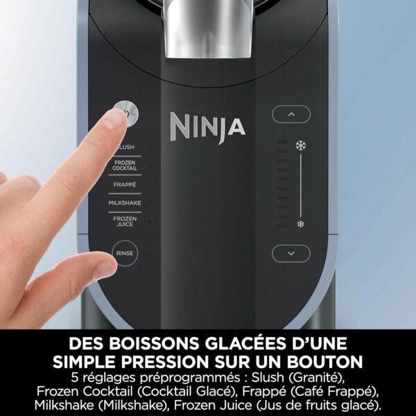 Ninja SLUSHi – Machine à Boissons Glacées (Granités, Cocktails, Frappés, Milkshakes) – 1,9 L – Sans Glace ni Préparation – Bleu & Gris – FS301EU – Image 4
