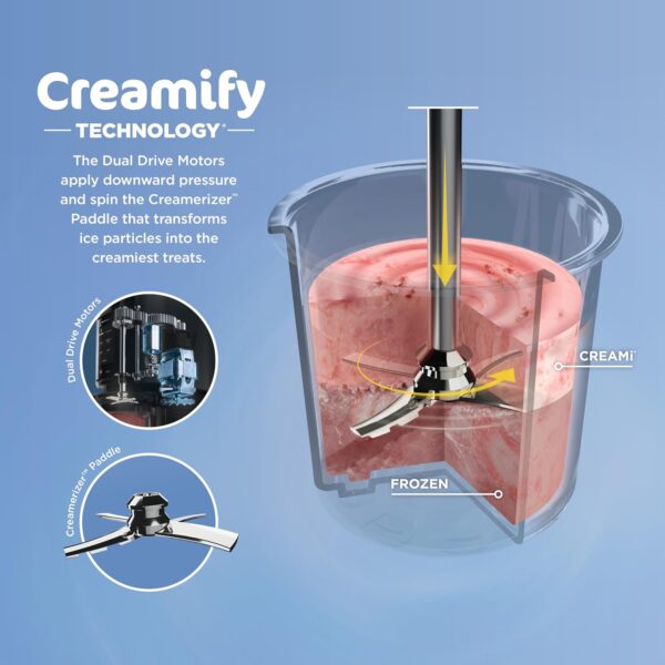 Ninja CREAMi, Ice Cream Maker, Ice Cream, Gelato, Sorbet,Milkshakes, Mix-ins, Smoothie Bowls & More, 7-in-1, Ice Cream Pints, Pint lid, Healthy Ice Cream, Compact, Perfect for Kids, Black, NC299AMZ – Image 5