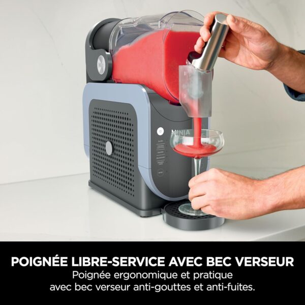 Ninja SLUSHi – Machine à Boissons Glacées (Granités, Cocktails, Frappés, Milkshakes) – 1,9 L – Sans Glace ni Préparation – Bleu & Gris – FS301EU – Image 5