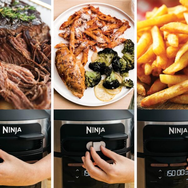 Multicuiseur Ninja Foodi MAX Air Fryer, Smart Lid, 14 fonctions de cuisson en 1, 7.5L & CREAMi machine à crème glacée et à desserts glacés, 7 programmes – Image 5