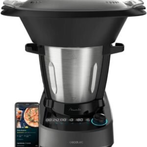Cecotec Robot de cuisine multifonction Mambo 11090 1600 W 37 fonctions, APP, Balance et Pichet de 3,3 litres en acier inoxydable pour lave-vaisselle, Recette et accessoires