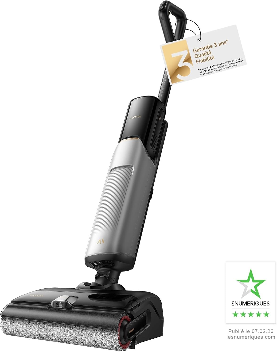 MOVA X4 Pro : Aspirateur Laveur 20 000 Pa, Lavage Eau Chaude 80°C, 45 Min