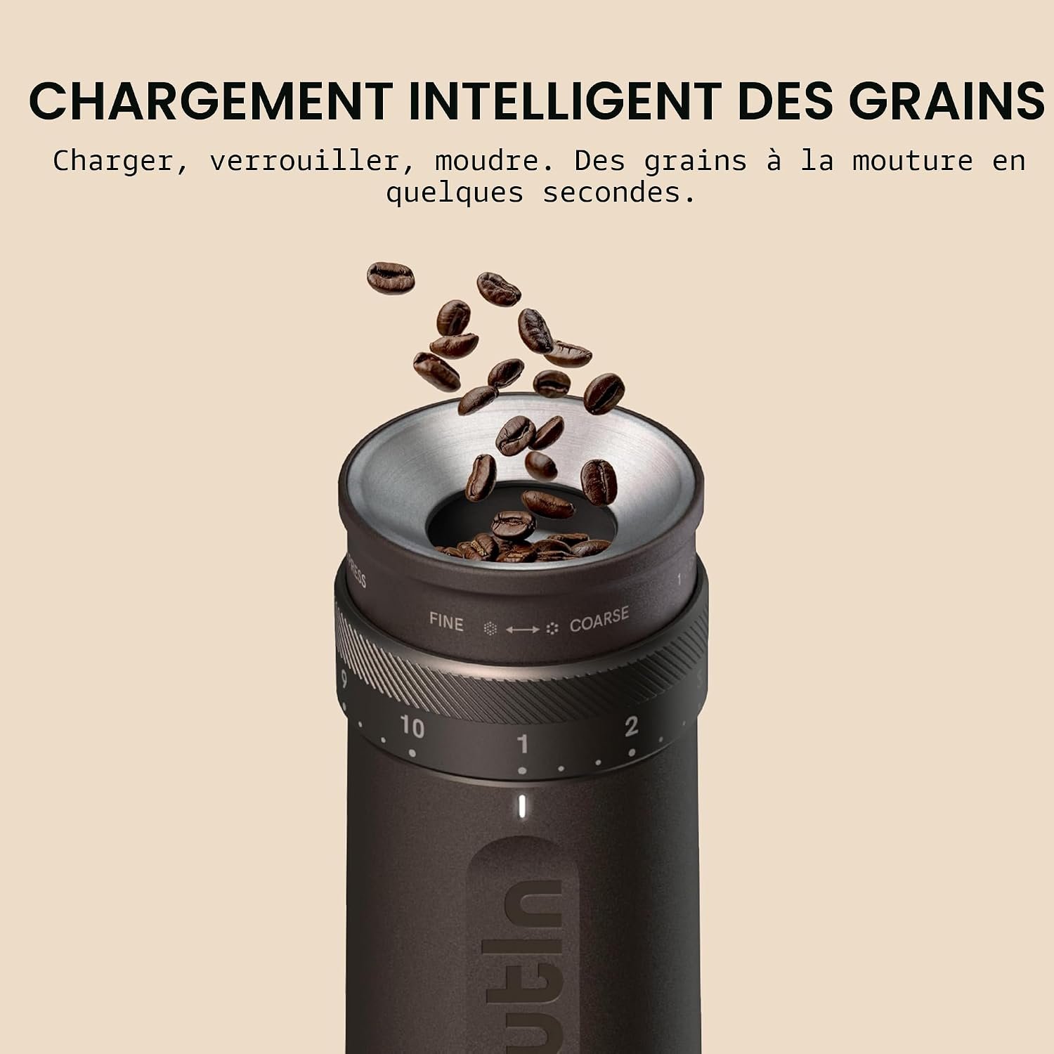 OutIn Fino Moulin à café électrique à meules coniques, Tundra Brown – Image 5