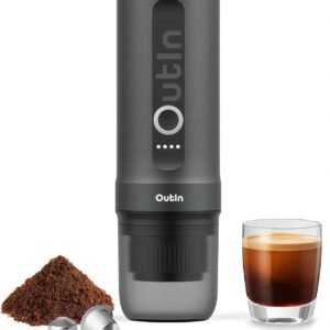 OutIn Nano Space Grey : Machine à Espresso Portable 20 Bar, USB-C
