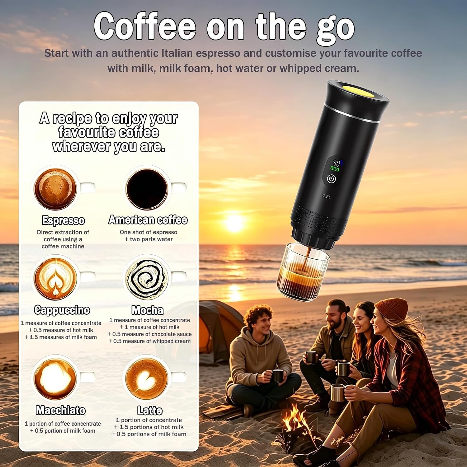 Machine à Cafe Portable, Convient pour Maison, Pour Voyage,Camping,Voiture – Image 8